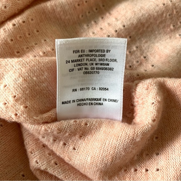 Anthropologie Sylvie Pointelle Top by Akemi + Kin top Sz Small - Picture 12 of 16